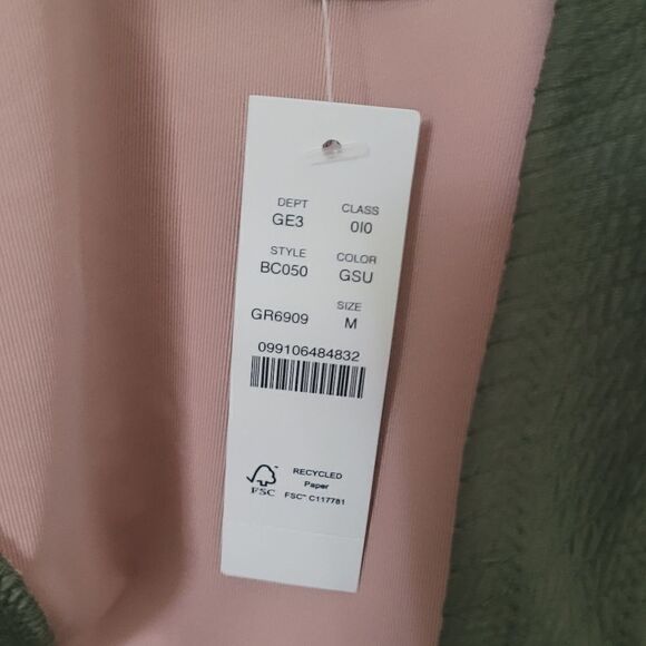 New J.Crew Textured Curved-Waist Cheeky Bikini Bottom in Green Size Medium NWT - Picture 5 of 8